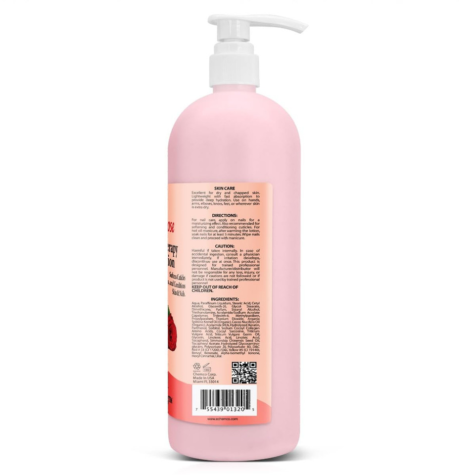 Pronail - Healing Therapy Massage Lotion - Professional Pedicure, Body And Hot Oil Manicure, Infused With Natural Oils, Vitamins, Panthenol And Amino Acids (Sensual Rose, 32 Oz)