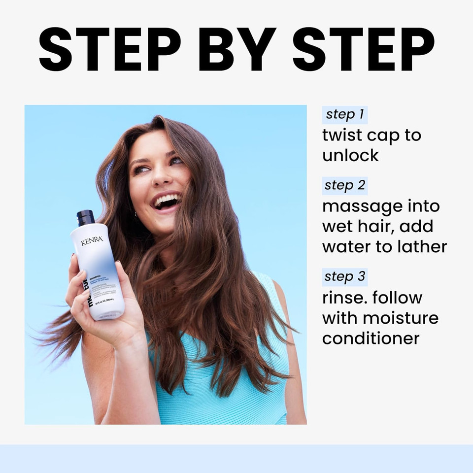 Kenra Moisture Shampoo | Boost Hydration | Improve Manageability And Shine | Nourish Dry Hair | Color Safe | Efforless Detangling | Normal To Dry Hair