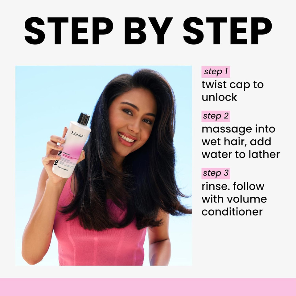 Kenra Volume Shampoo | Creates Body, Bounce & Fullness | Increases Volume Up To 45% | Adds Shine | Color Safe | Fine To Normal Hair