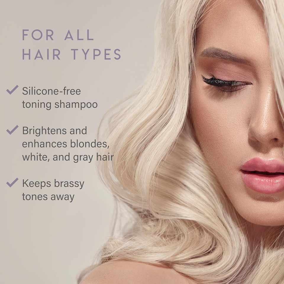 Aluram Coconut Water Purple Shampoo For Women, Boosts Brightness, Banishes Brass, For All Hair Types, 12 Fl Oz