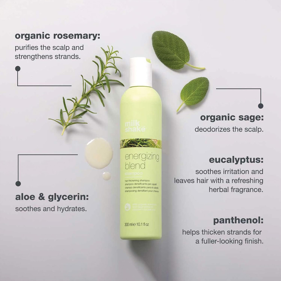 Milk_Shake Energizing Blend Hair Thickening Shampoo - Revitalizing Volume Shampoo For Fine And Fragile Hair