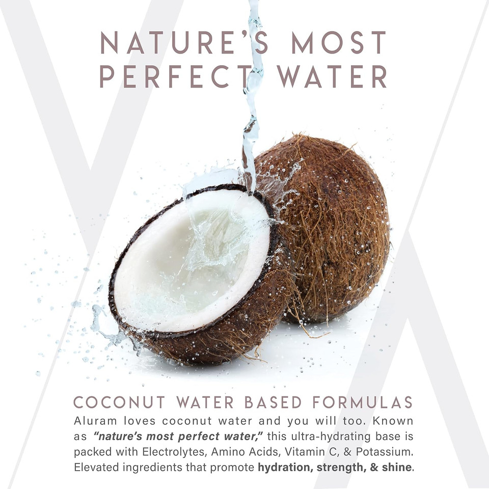 Aluram Curl Shampoo, Clarifying Coconut Water Infused And Lightweight Cleansing For Curly Hair