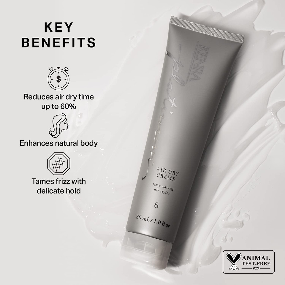 Kenra Platinum Air Dry Crã£Â¨Me 6 | Time-Saving Air Styler | Enhances Natural Body | Tames Frizz With Delicate Hold | Natural, Product Free Finish | All Hair Types