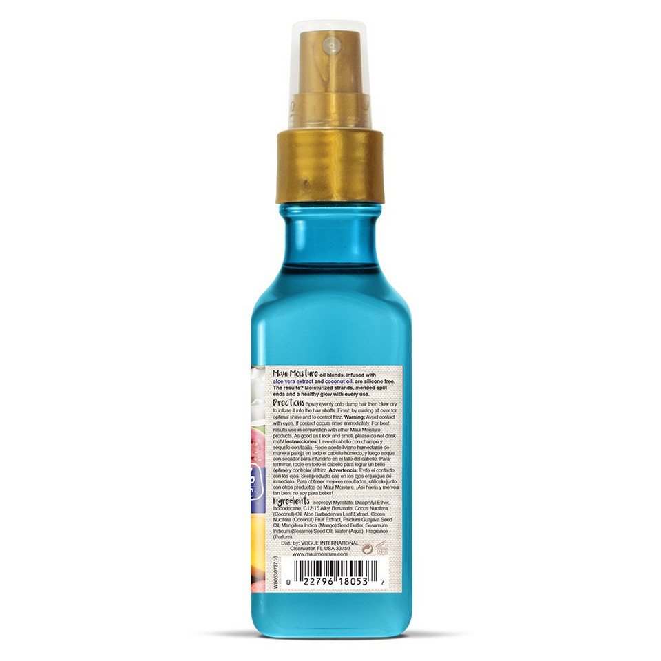 Ogx Nourish & Moisture + Coconut Milk Weightless Oil Mist, Leave-In Spray Treatment To Help Defrizz, Hydrate & Replenish Curly Hair, Vegan, Silicone & Paraben-Free, 4.2 Fl Oz
