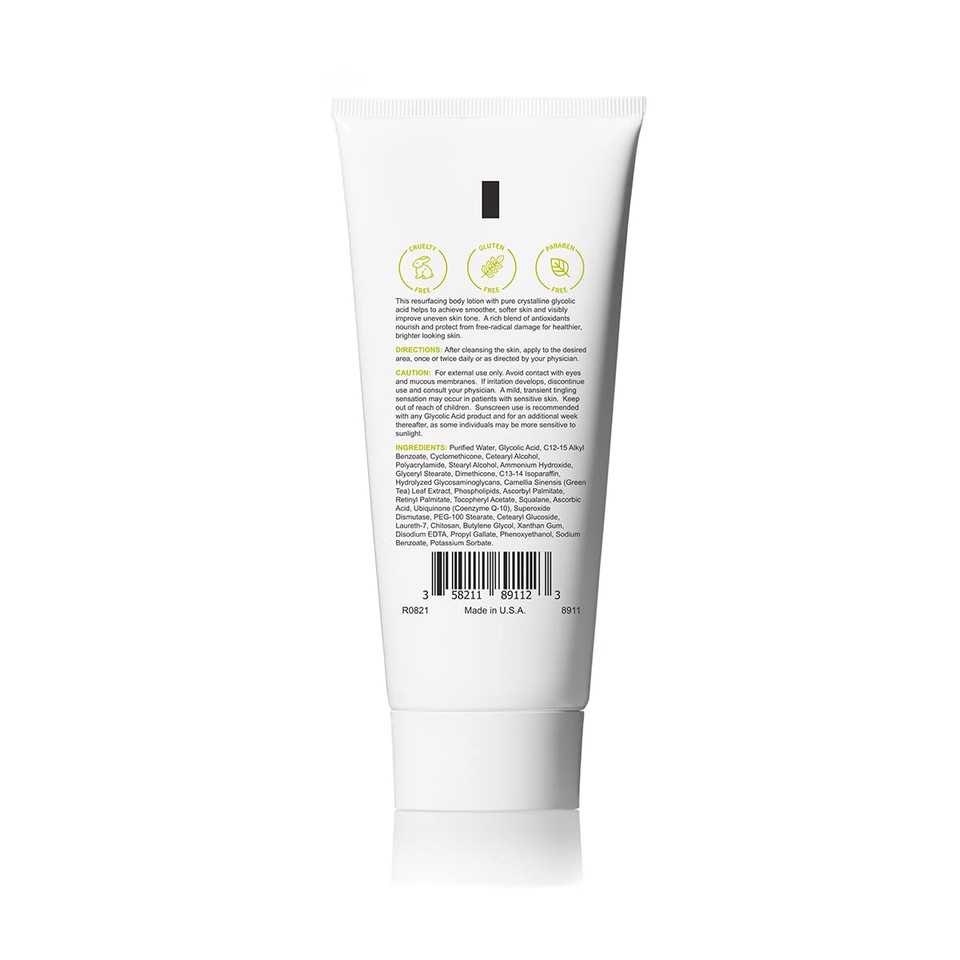 Replenix Glycolic Acid 15% Resurfacing Body Lotion, Medical-Grade Brightening & Hydrating Exfoliating Cream For Skin Discoloration & Rough Texture (6.7 Fl. Oz)