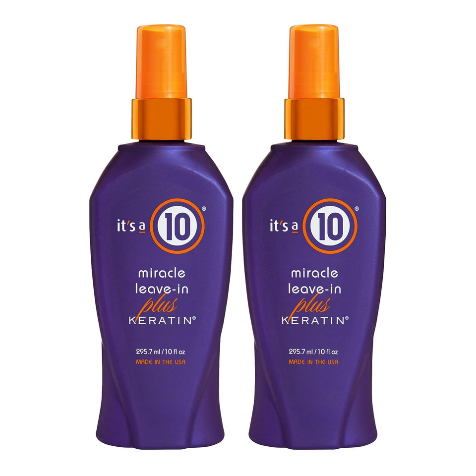 It'S A 10 Haircare Miracle Leave-In Plus Keratin Spray, 10 Fl. Oz (Pack Of 2)