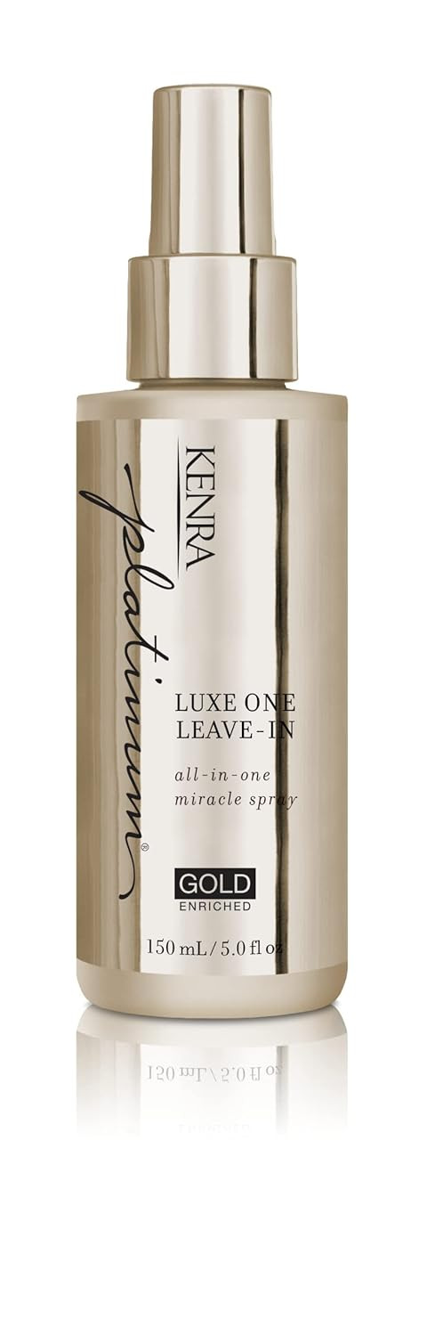 Kenra Platinum Luxe One Leave-In | All-In One Miracle Spray | Enriched With Precious Gold | Opulent Slip & Shine | Thermal/Heat Protection | Medium To Coarse Hair