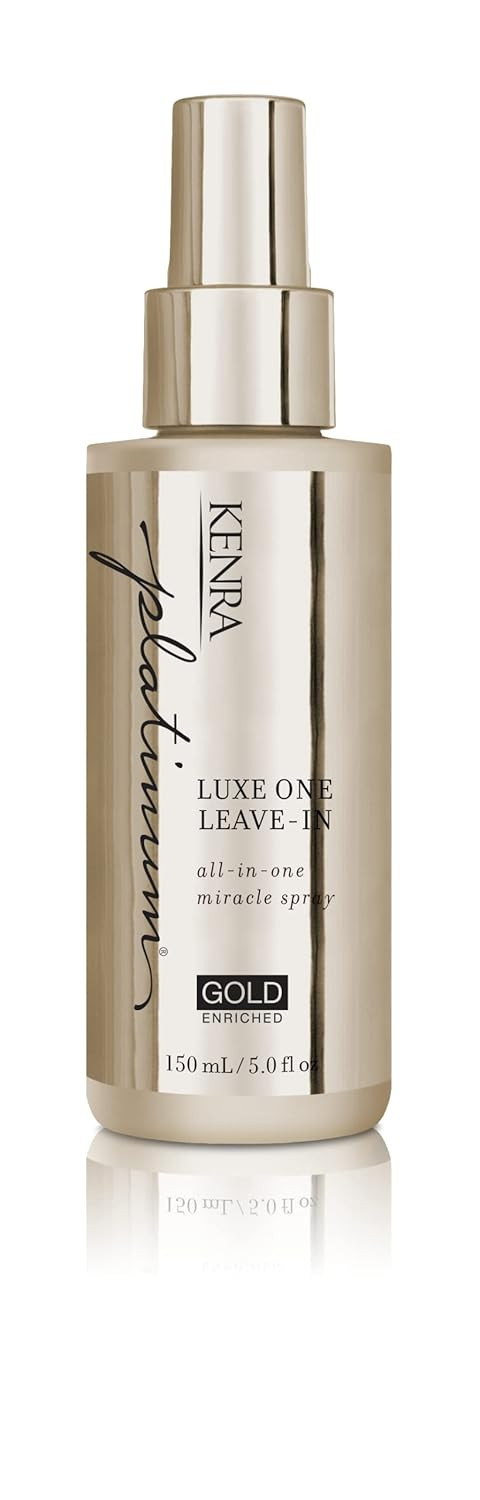 Kenra Platinum Luxe One Leave-In | All-In One Miracle Spray | Enriched With Precious Gold | Opulent Slip & Shine | Thermal/Heat Protection | Medium To Coarse Hair