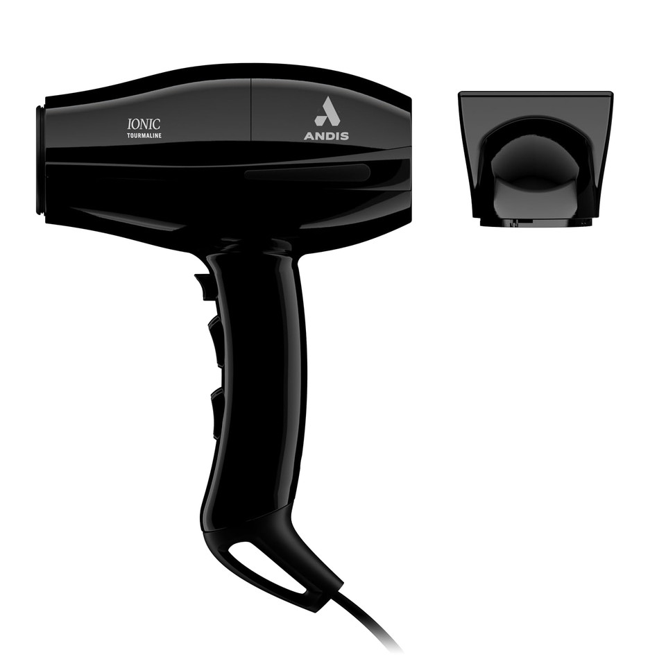 Andis 84030 Pro Dry Elite 1875 Watt Multi-Setting Tourmaline Ionic Styling Hair Dryer, 3 Heat And 2 Speed Settings, Styling Attachment, Extra-Long 8-Foot Cord, Black