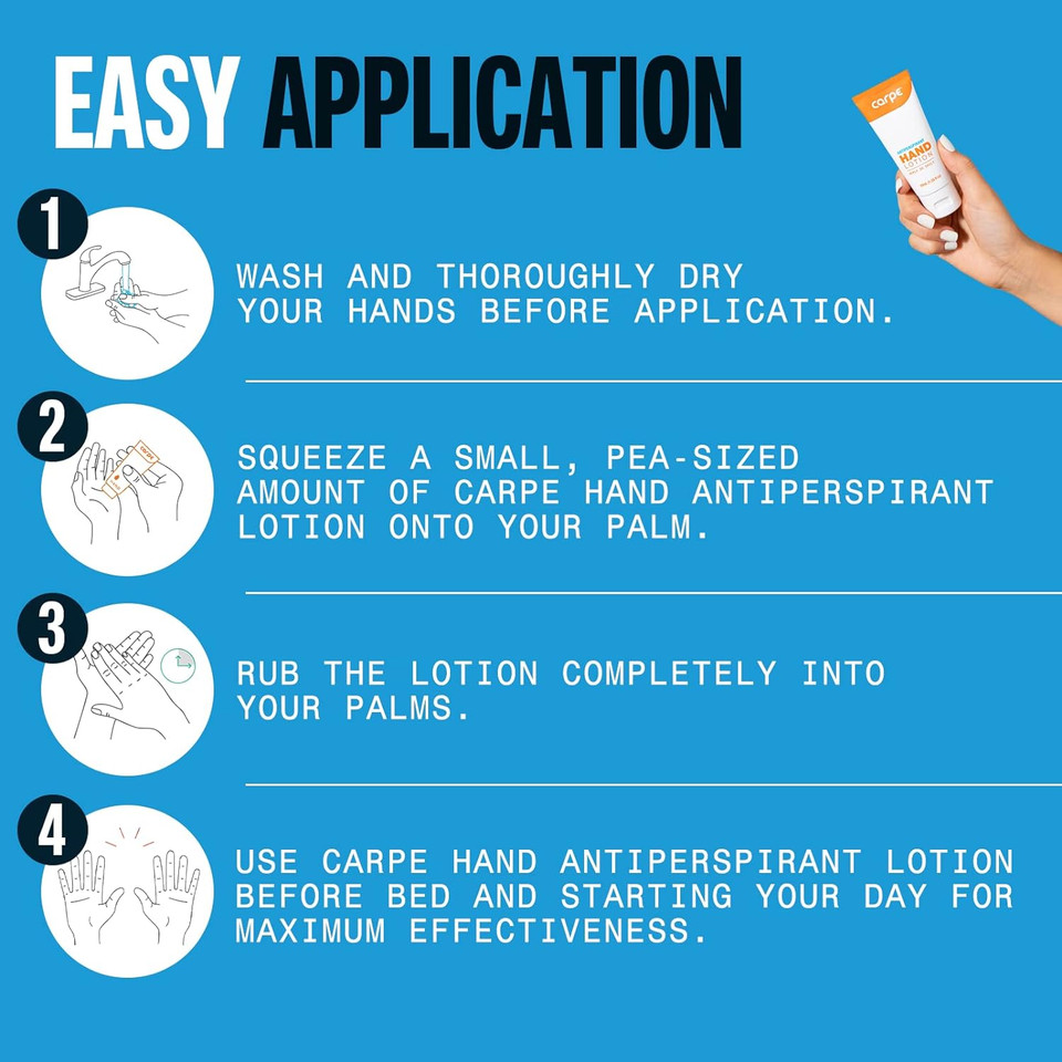 Carpe Antiperspirant Hand Lotion (Pack Of 3), A Dermatologist-Recommended Smooth Lotion That Helps Stop Hand Sweat, Great For Hyperhidrosis Or Excessive Sweat (Original Eucalyptus)