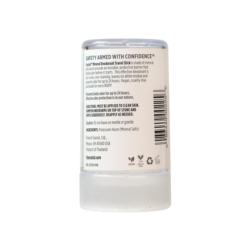Crystal Deodorant Mineral Deodorant Stick, Travel, 1.5 Ounce
