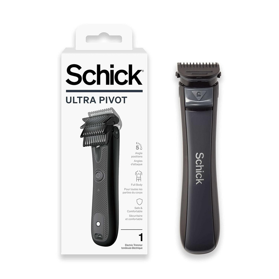 Schick Ultra Pivot Body Trimmer For Men | Gift For Men, Manscaping Electric Shaver For Men, Body Hair Trimmer For Men, Pubic Hair Trimmer For Men, Body Groomer For Men, Christmas Gifts For Men