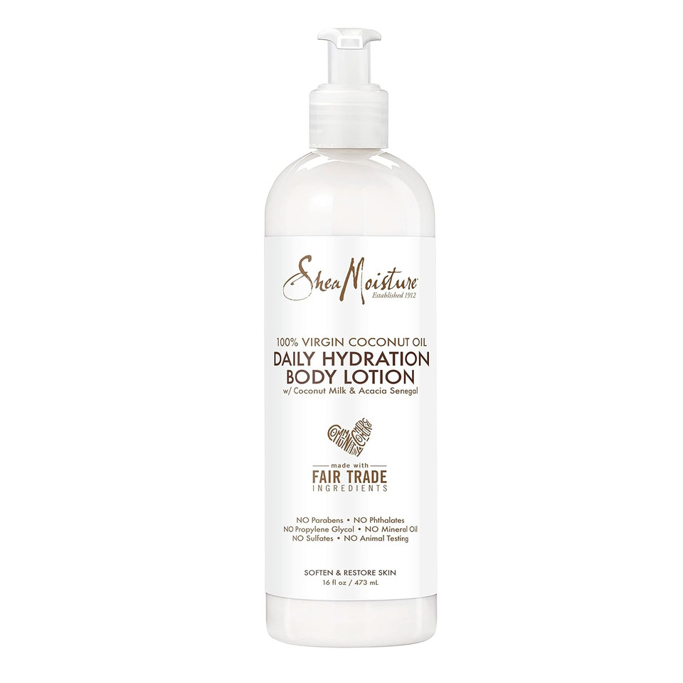 SheaMoisture Daily Hydration Body Lotion Moisturizer 100% Virgin Coconut Oil For All Skin Types Paraben Free 16 oz16 Fl Oz (Pack of 1)