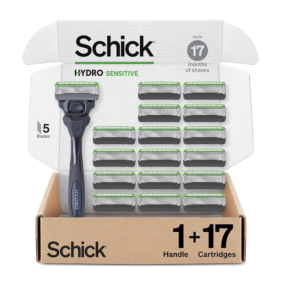 Schick Hydro Sensitive Razor For Men  Razor For Men Sensitive Skin With 17 Razor Blades