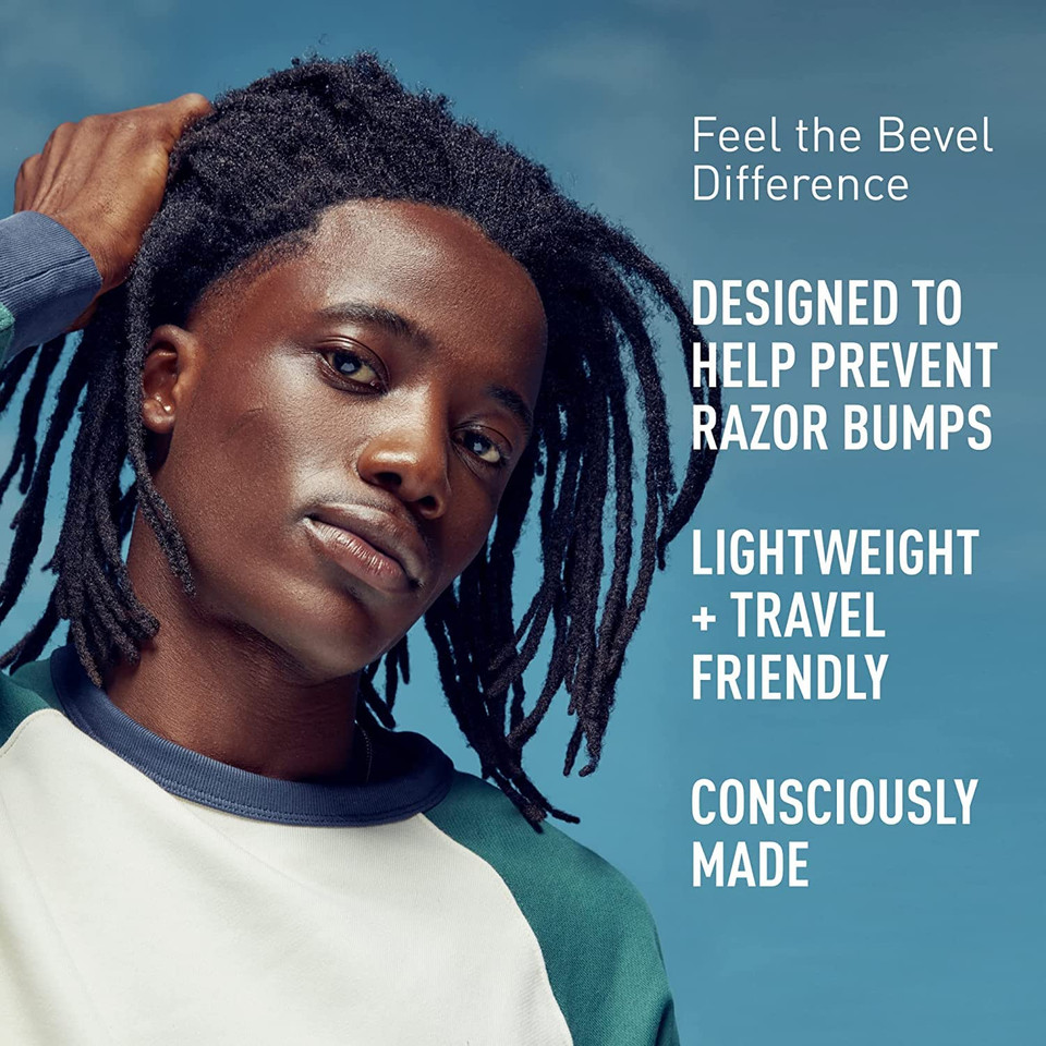 Bevel Essentials Disposable Safety Razor Shaving Starter Kit For Men, Includes 5 Stainless Steel Double Sided Safety Razors, Clear Shave Gel, And Post Shave Bump Control Cream