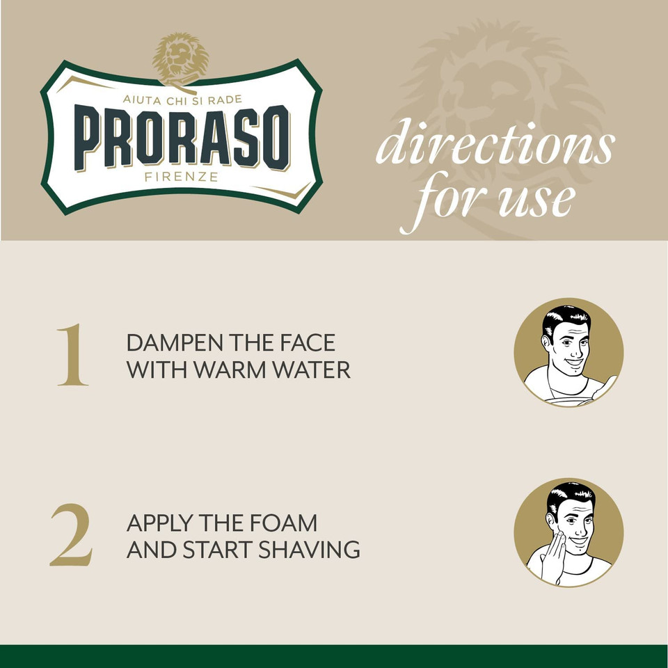 Proraso Shaving Foam, Refreshing And Toning, 10.3 Oz