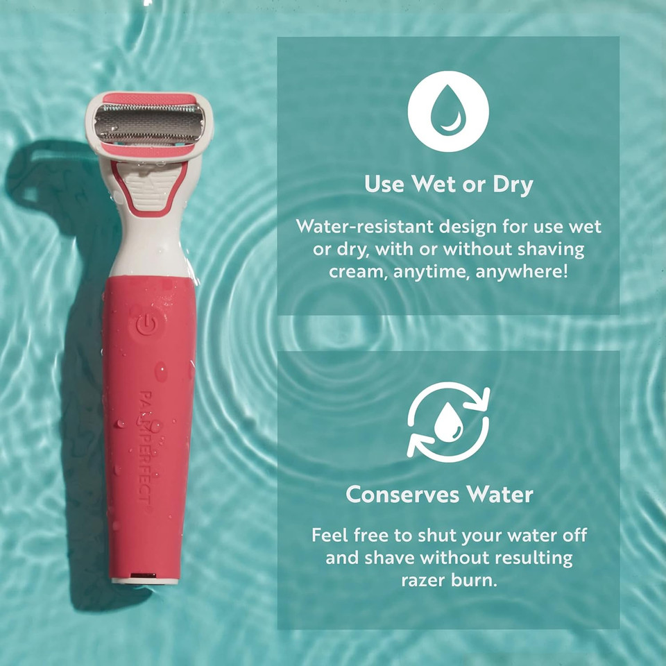 Clio Palmperfect Women'S Electric Shaver And Bikini Trimmer - Versatile Cordless Wet Dry Shaver, Close, Gentle Shave Without Irritation Or Discomfort, Perfect For Legs, Underarms, And Bikini Trimming