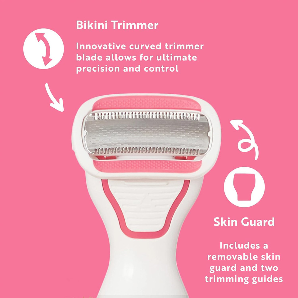 Clio Palmperfect Women'S Electric Shaver And Bikini Trimmer - Versatile Cordless Wet Dry Shaver, Close, Gentle Shave Without Irritation Or Discomfort, Perfect For Legs, Underarms, And Bikini Trimming