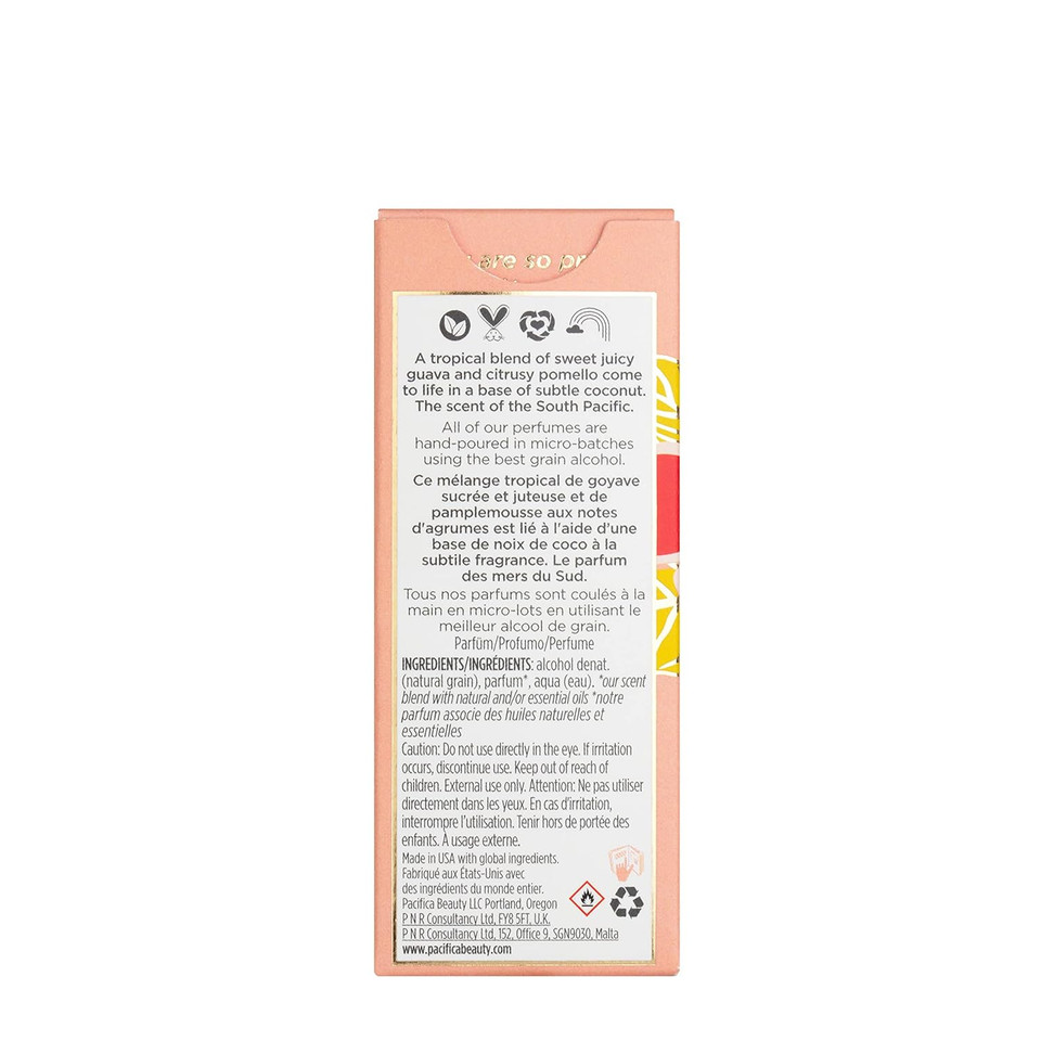 Pacifica Hawaiian Ruby Guava Spray Perfume - Vegan, Cruelty-Free Personal Fragrance With Essential Oils