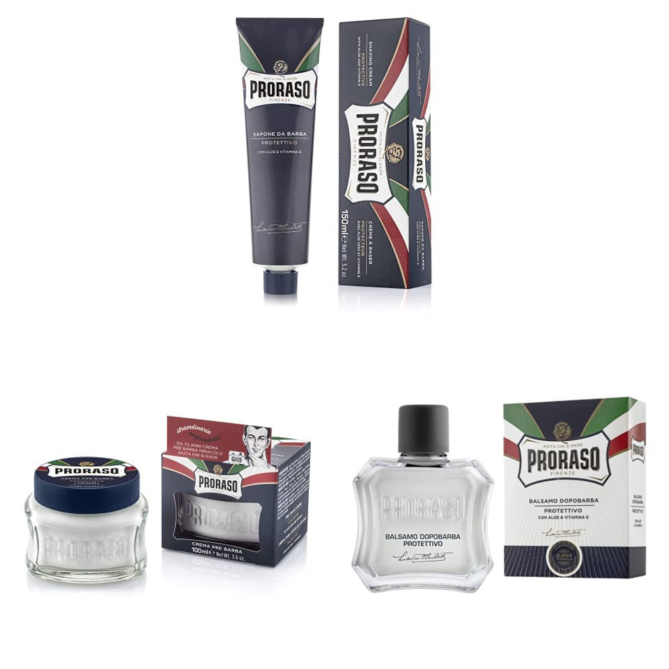 Proraso Protective Shaving Kit, Moisturizing With Aloe Vera And Vitamin E