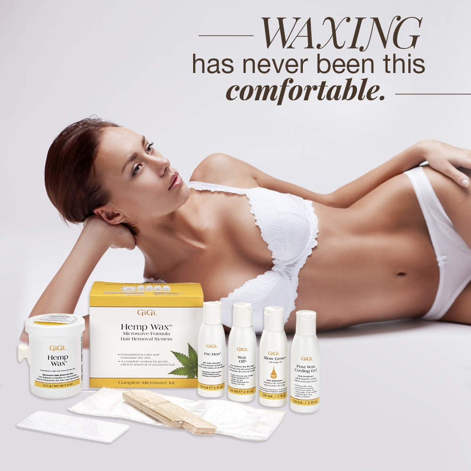 Gigi Hemp Wax Microwave Formula Hair Removal System, Fast, Gentle, And Effective