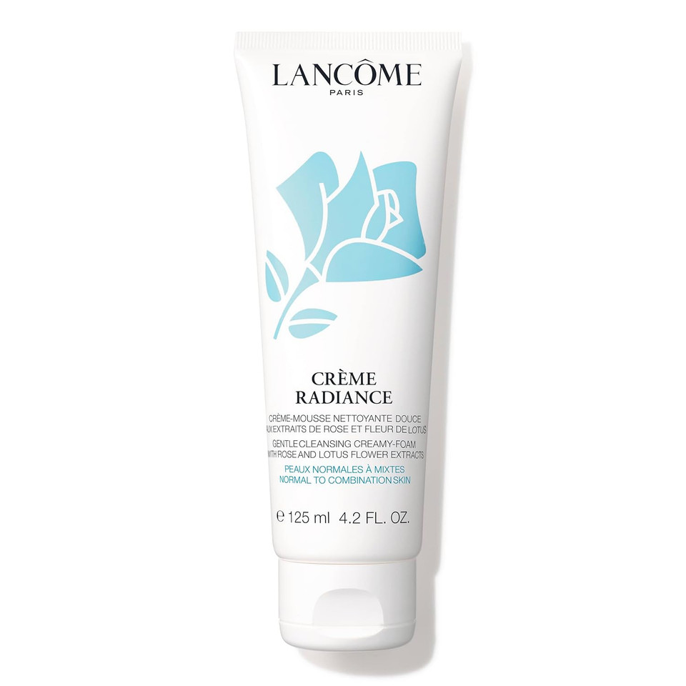 Lancã£Â´Me Crã£Â©Me Radiance Cream-To-Foam Face Cleanser - Gently Cleanses Skin & Removes Makeup - With Rose & Lotus Flower Extract - 4.2 Fl Oz