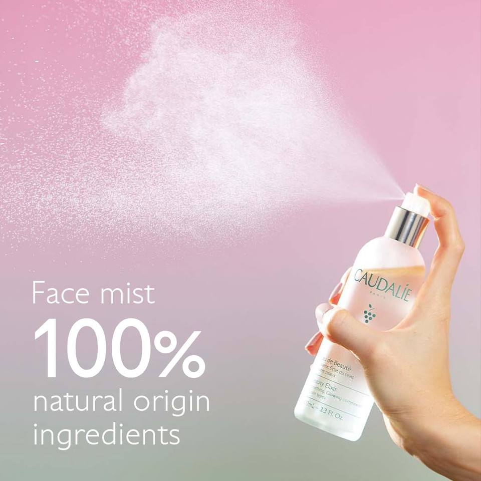 Caudalie Beauty Elixir Face Mist: Toner That Tightens Pores + Reduces Dullness + Sets Makeup