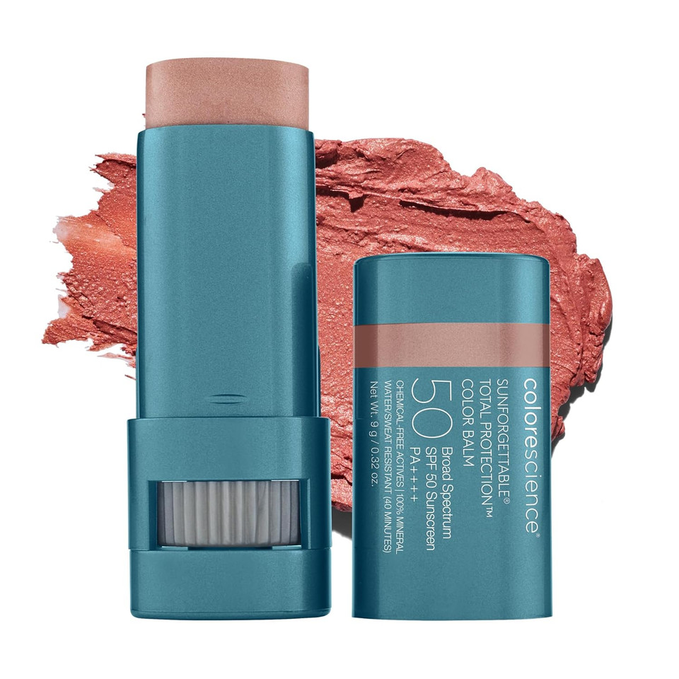 Colorescience Sunforgettable Total Protection Color Balm Spf 50, Mineral, Broad Spectrum, Buildable Lip & Cheek Color