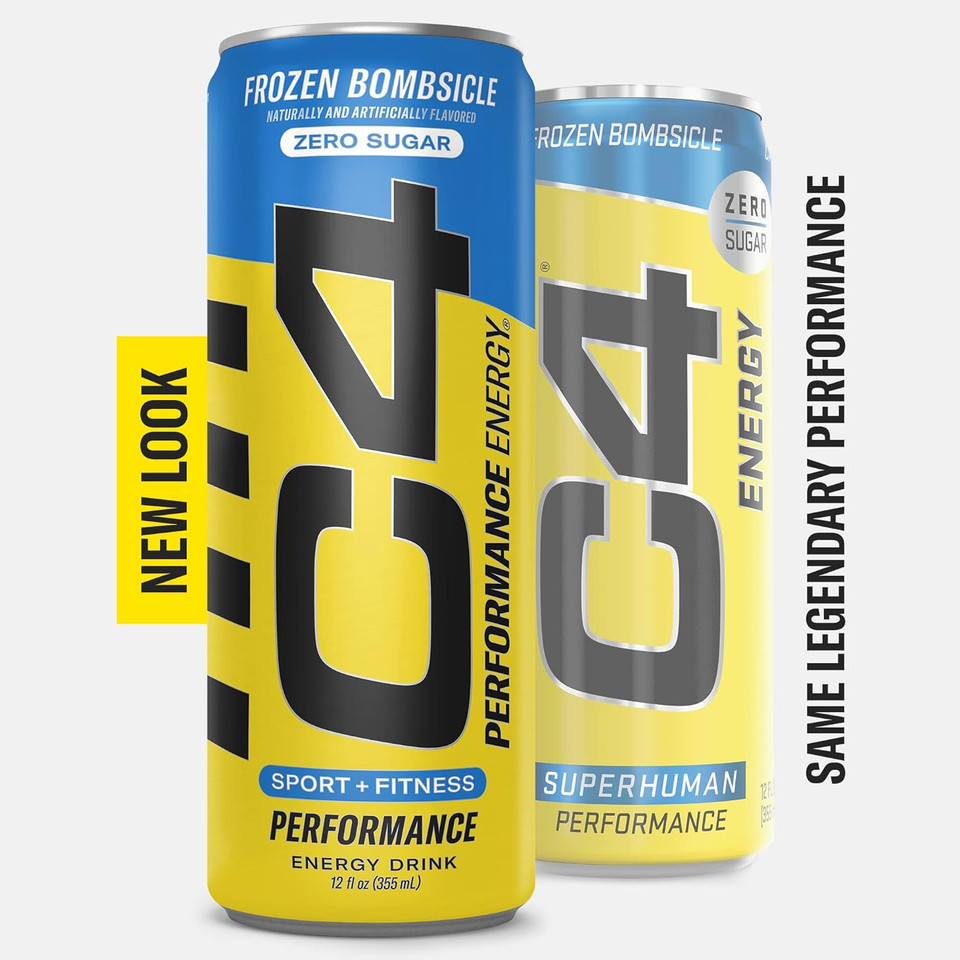 Cellucor C4 Energy Non-Carbonated Zero Sugar Energy Drink, Pre Workout Drink + Beta Alanine, Icy Blue Razz, 12 Fl Oz (Pack Of 24)