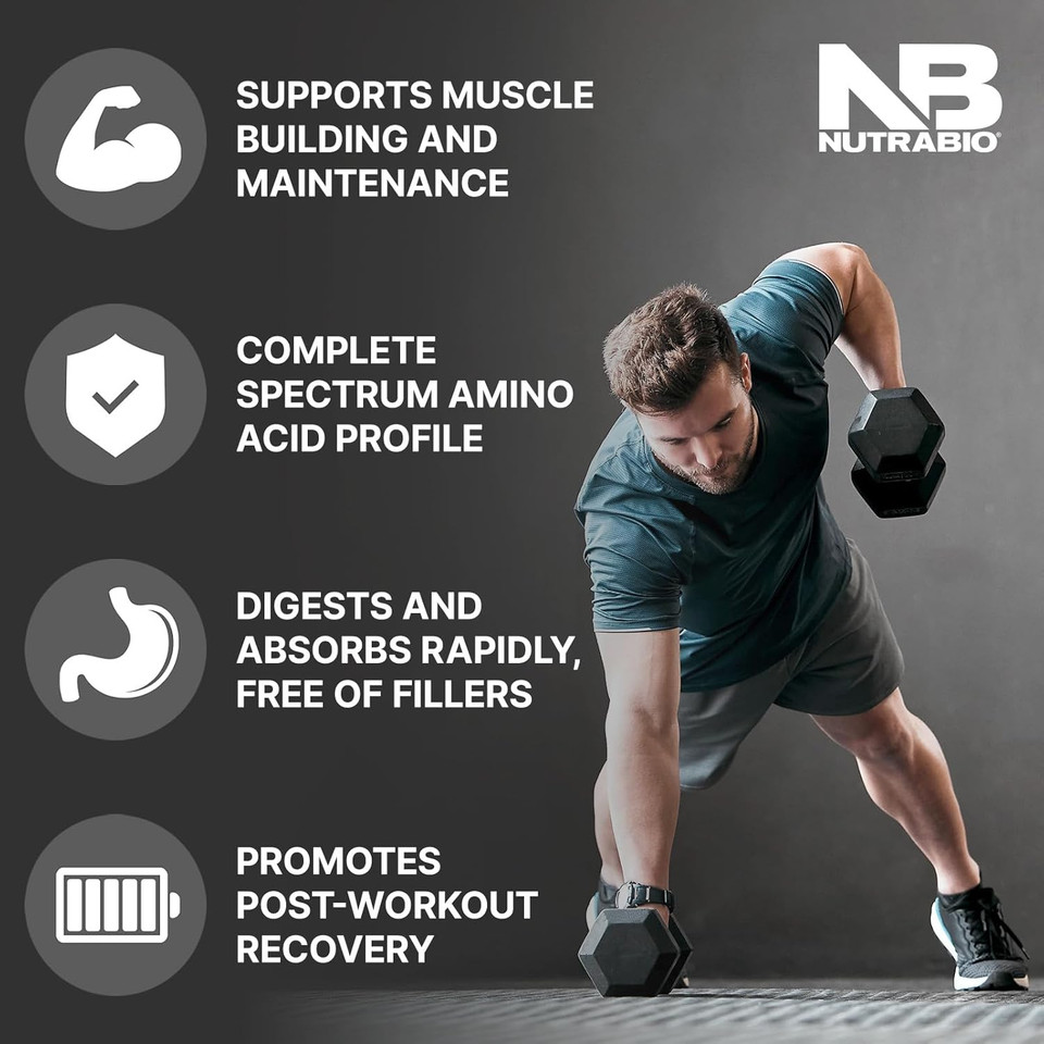 Nutrabio Classic Whey Protein Powder Supplement - 25G Of Protein Per Scoop - Full-Spectrum Amino Acid Profile With No Fillers, Artificial Colors, Or Preservatives - Strawberry Shortcake, 2 Pounds