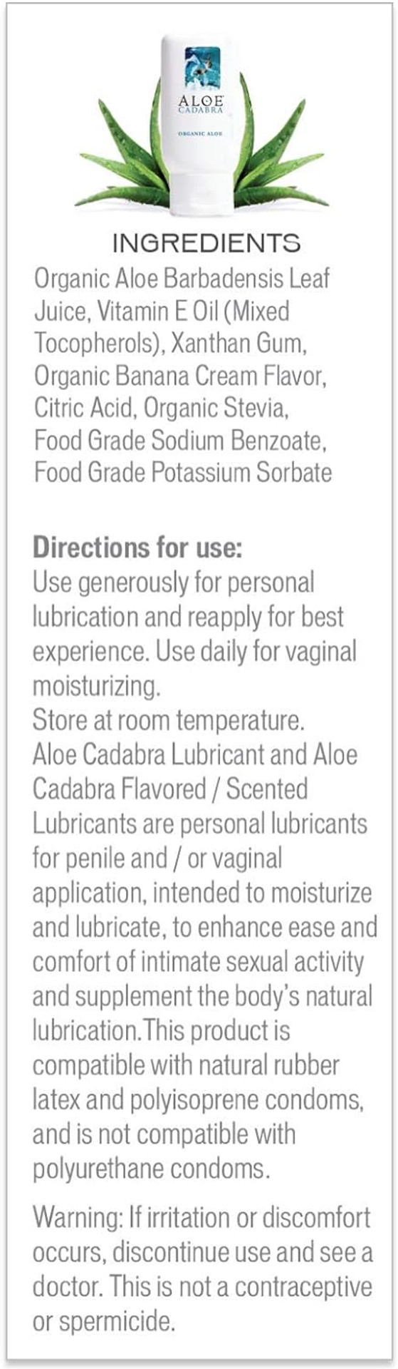 Aloe Cadabra Natural Lubricant Organic Assorted Flavored Water Based Lube Bundle For Her, Him & Couples: 1 Each - Cherry Lemonade, Banana Cream And Key Lime