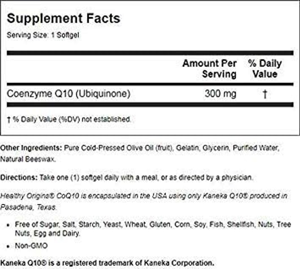 Healthy Origins Coq10 Gels -- 300 Mg - 60 Softgels