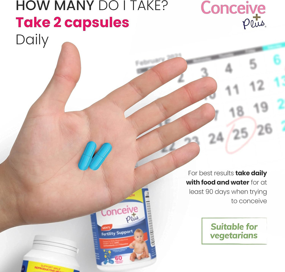 Conceive Plus Mens Motility Bundle Mens Fertility 60 + Motility Supplement 60 Capsules