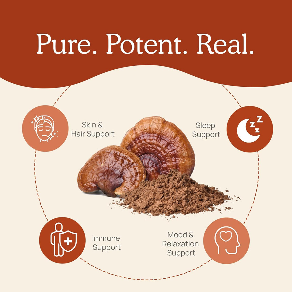Real Mushrooms Ergothioneine (60Ct) And Reishi Organic Powder (45 Servings) Bundle With Shiitake And Oyster Mushroom Extracts - Longevity And Relaxation -Vegan, Gluten Free, Non-Gmo