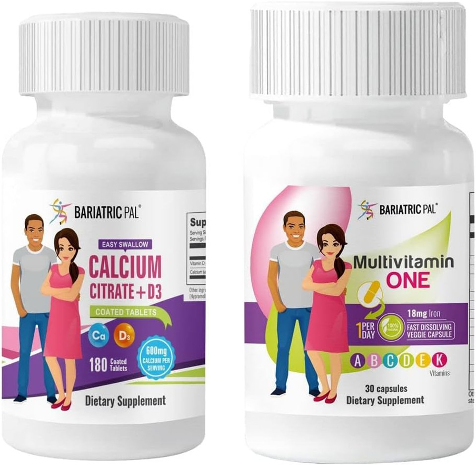 Bariatricpal 30-Day Bariatric Vitamin Bundle Multivitamin One 1 Per Day! Capsule With 18Mg Iron Easy Swallow Calcium Citrate (600Mg) And D3 Coated Tablets