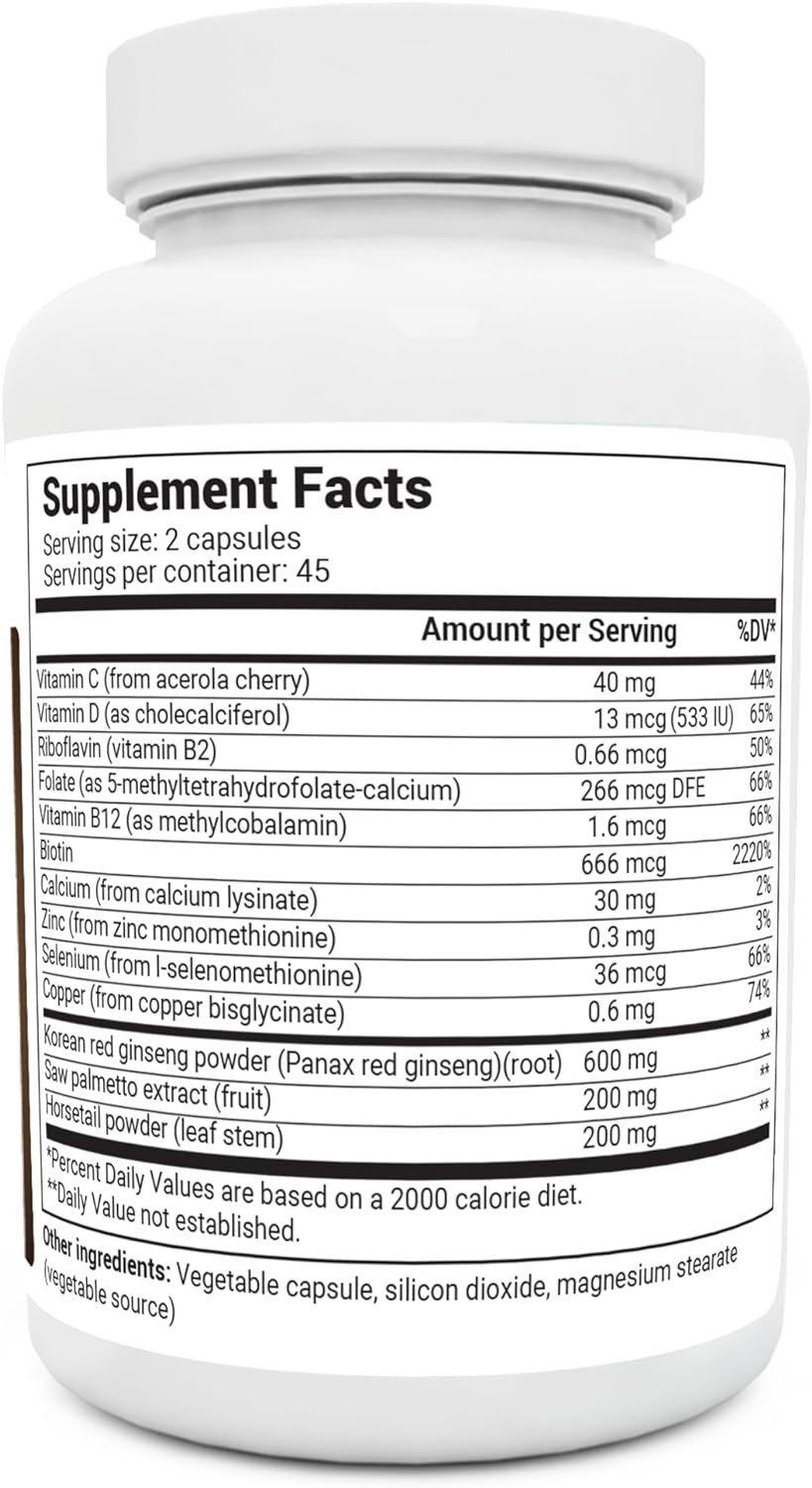Dr. Berg All In One Vitamins For Hair, Skin & Nails - Advanced Formula With Biotin, Saw Palmetto, Dht Blocker & Trace Minerals - 90 Veg Capsules