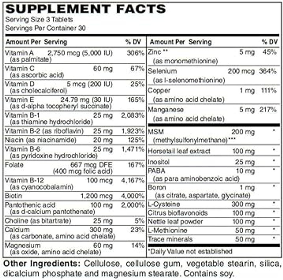 Bariatricpal Hair, Skin & Nails Formula Tablets (90Ct Bottle)