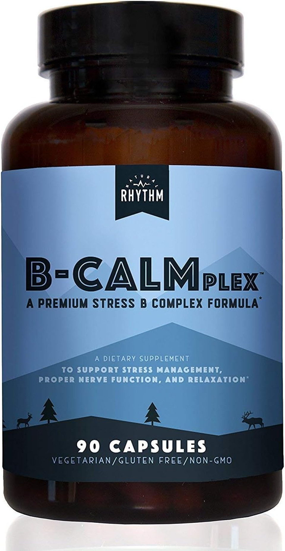 Natural Rhythm B-Calmplex, Unique B Vitamin Blend, B Complex Supports Proper Nerve Function, 3 Month Supply, 90 Capsules
