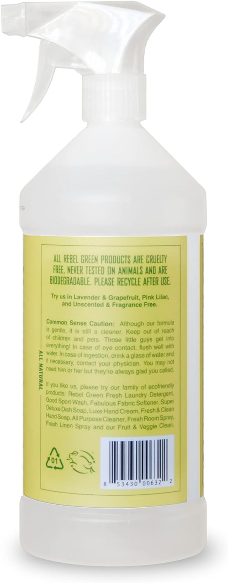 Rebel Green Sparkling Glass Cleaner (Peppermint & Lemon, 80 Fl Oz (Pack Of 2))40.00 Fl Oz (Pack Of 2) Rebel Green Sparkling Glass Cleaner (Peppermint & Lemon, 80 Fl Oz (Pack Of 2))40.00 Fl Oz (Pack Of 2)