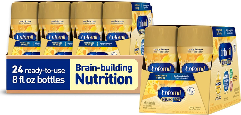 Enfamil Neuropro Baby Formula, Mfgm* 5-Year Benefit, Expert-Recommended Brain-Building Omega-3 Dha, Exclusive Immune Supporting Humo6 Blend, Ready-To-Feed Infant Formula, Liquid, 32 Fl Oz (6 Count)