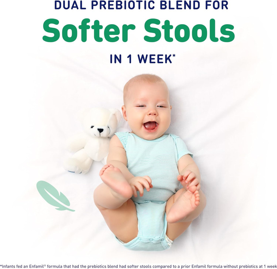 Enfamil Reguline Baby Formula, Milk-Based Infant Nutrition, Dual Prebiotics For Soft, Comfortable Stools Within 1 Week Of Use, Omega-3 Dha For Immune Support, Reusable Powder Tub, 19.5 Oz