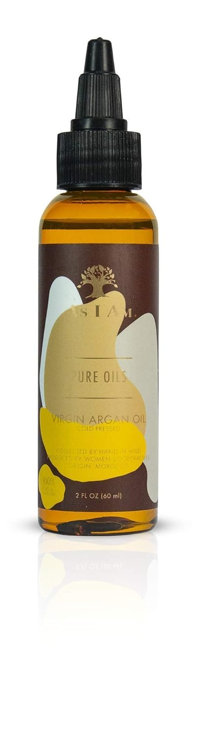 As I Am Pure Oils Virgin Argan Oil - 2 Ounce - 100% Virgin & Pure Argania Spinosa Oil - Infused With Tocopherols, Fatty Acids, And Anti-Oxidants - Hand Picked In Small Moroccan Co-Operatives