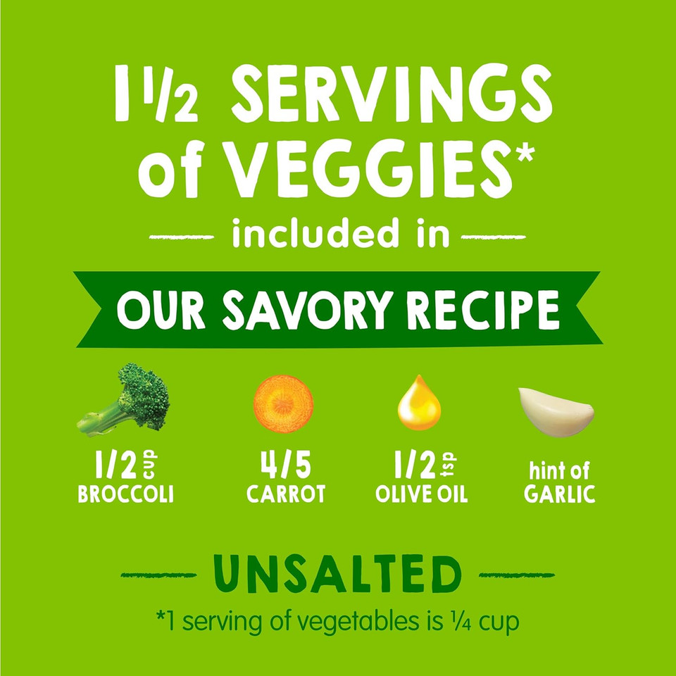 Happy Baby Organics Savory Blends Stage 2 Baby Food, Broccoli & Carrots With Olive Oil + Garlic, 4 Ounce Pouch (Pack Of 16)