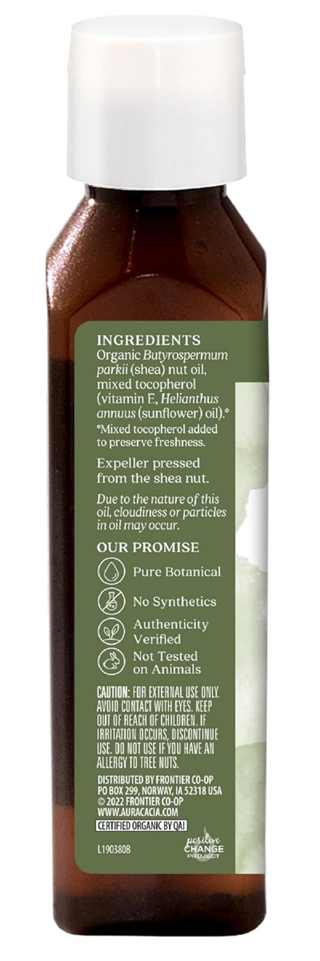 Aura Cacia Organic Nourishing Shea Nut Oil | Certified Organic | 4 Fl Oz