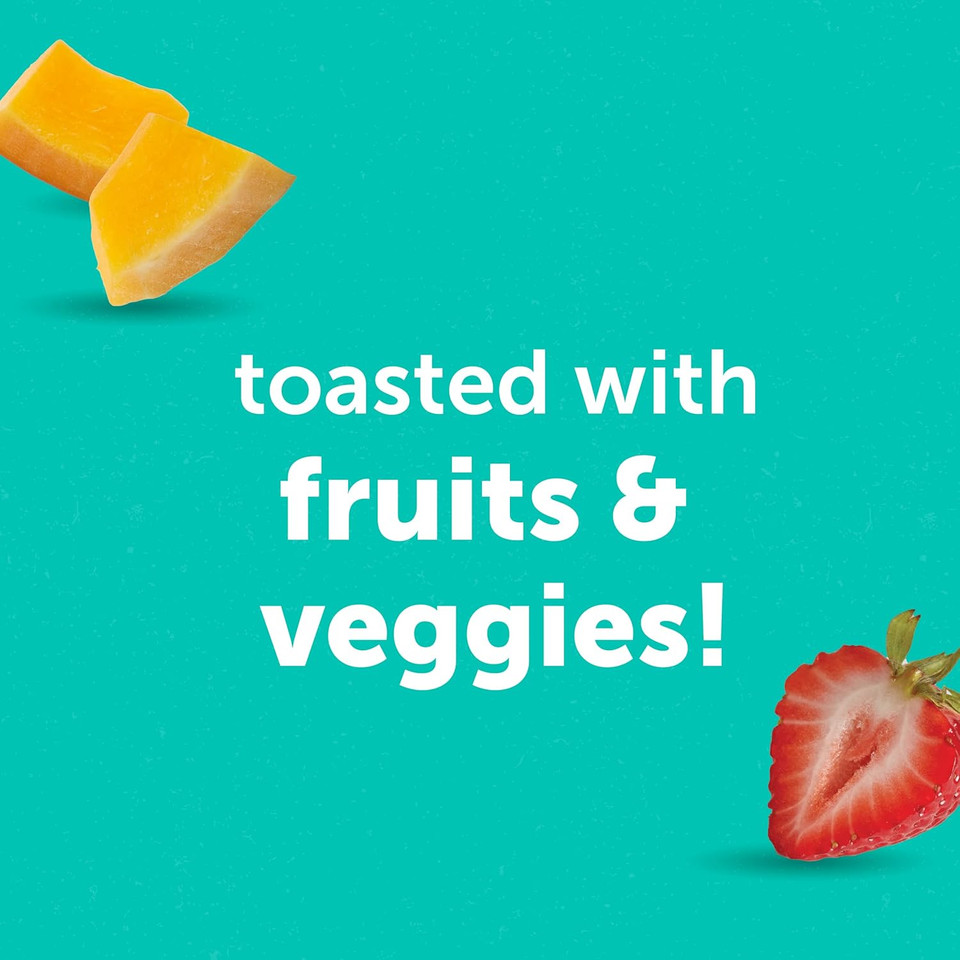 Beech-Nut Toddler Snacks, Mini Waffles With Hidden Veggies, Butternut Berry, Non-Gmo, 3.2 Oz Bag (7 Pack)