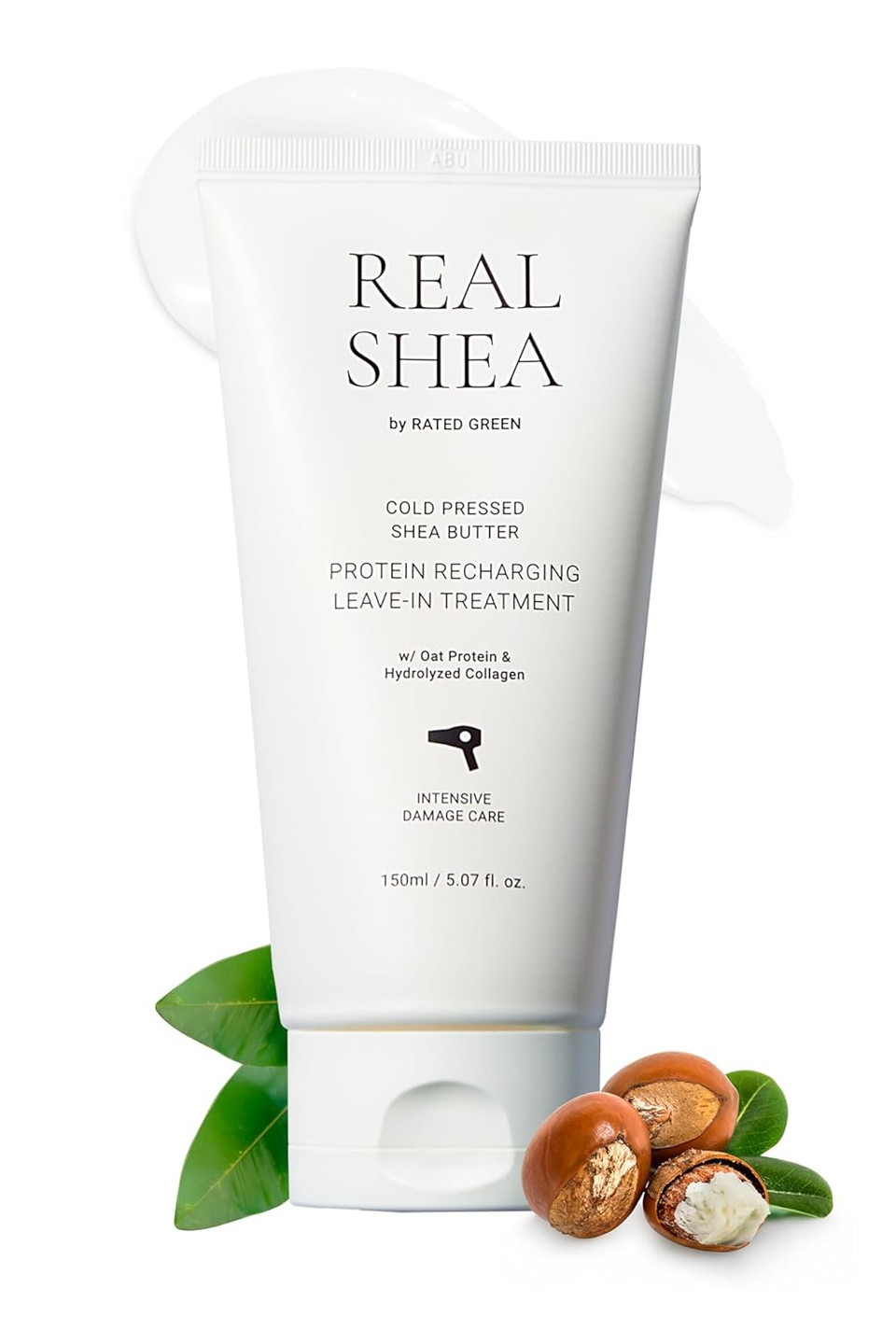 Rated Green Real Shea Protein Recharge Leave-In Treatment | Organic Shea Butter Deep Conditioning Hair Mask Treatment | Leave In Hair Mask & Dry Hair Treatment | Moisturizing Hair Mask 5.07 Fl Oz