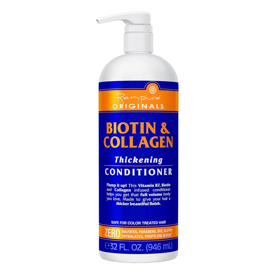 Renpure Originals Biotin & Collagen Thickening Conditioner, 32 Fl Oz (Pack Of 1)