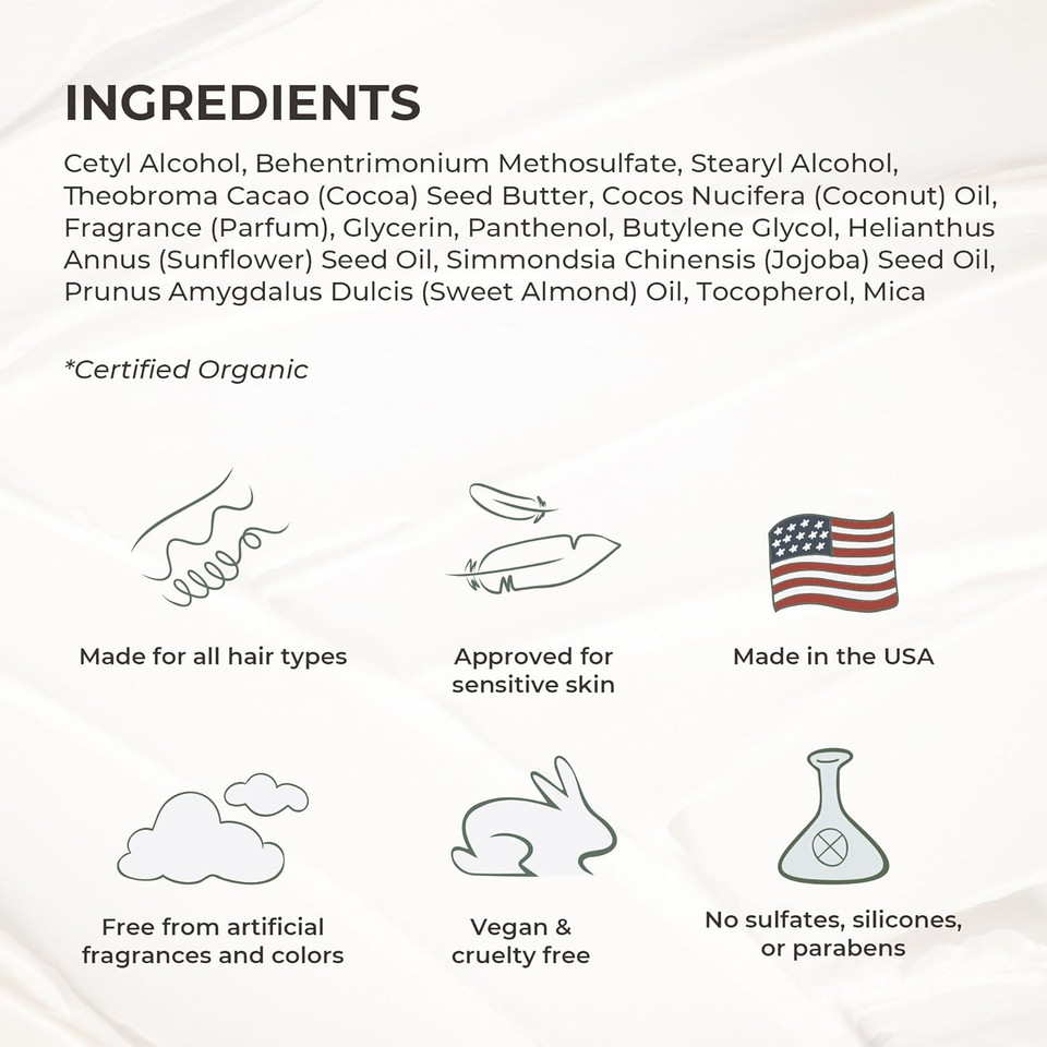 Conditioner Bar - Promote Hair Growth, Strengthen & Moisturize All Hair Types - Paraben & Sulfate Free Formula With Natural Ingredients For Dry Hair (Fragrance Free, 1.8 Oz)