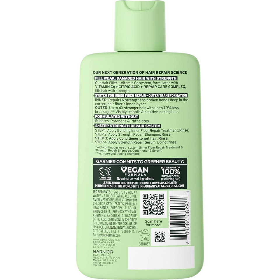 Garnier Fructis Hair Filler Strength Repair Conditioner With Vitamin Cg, 10.1 Fl Oz, 1 Count