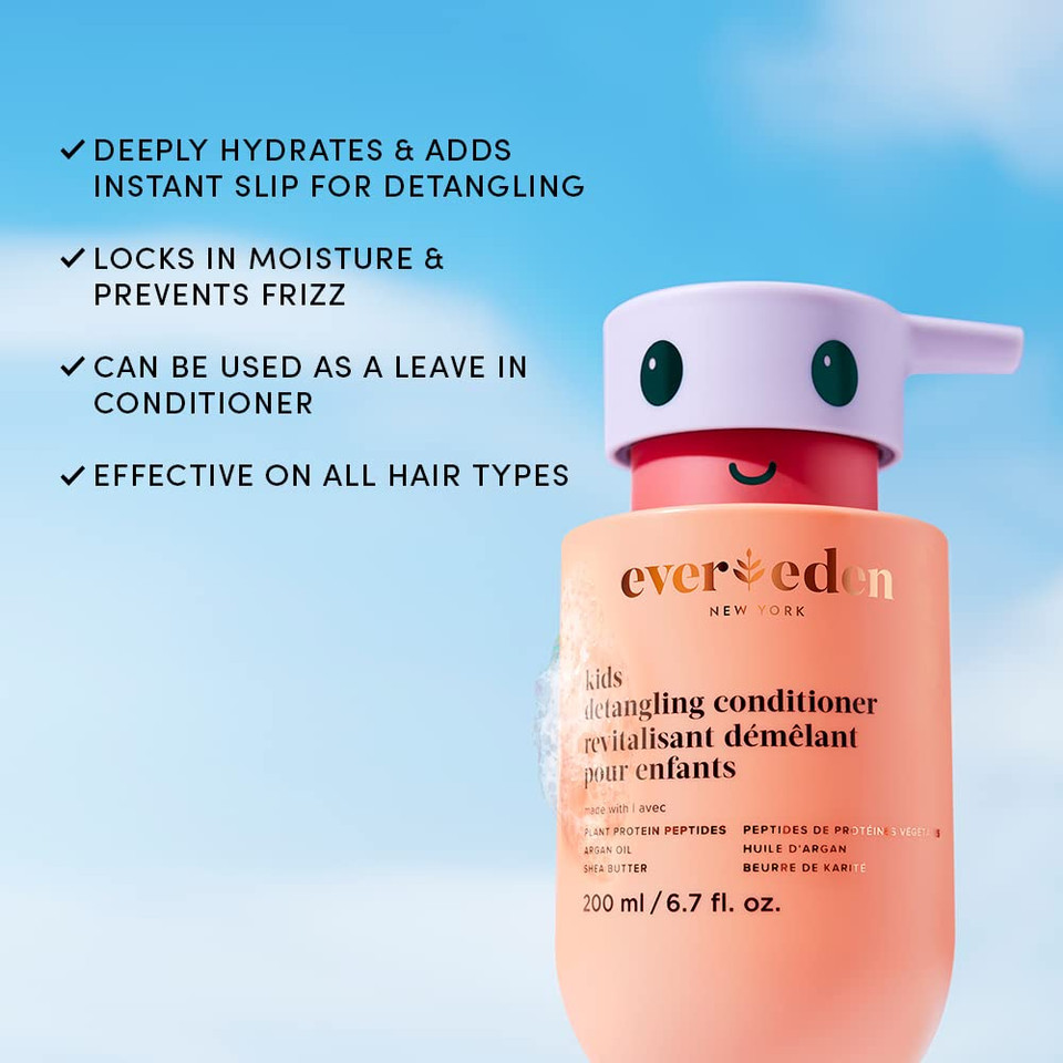 Evereden Kids Conditioner Detangler, 6.7 Fl Oz. | Plant Based Kids Haircare | Made With Clean And Non-Toxic Ingredients | Natural Conditioner For Kids